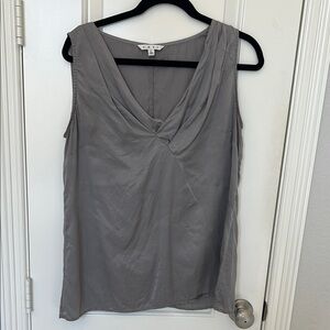 CAbi Gray Draped Tank Top Sleeveless